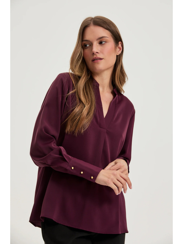 Moodo Elegantna burgundska košulja Moodo