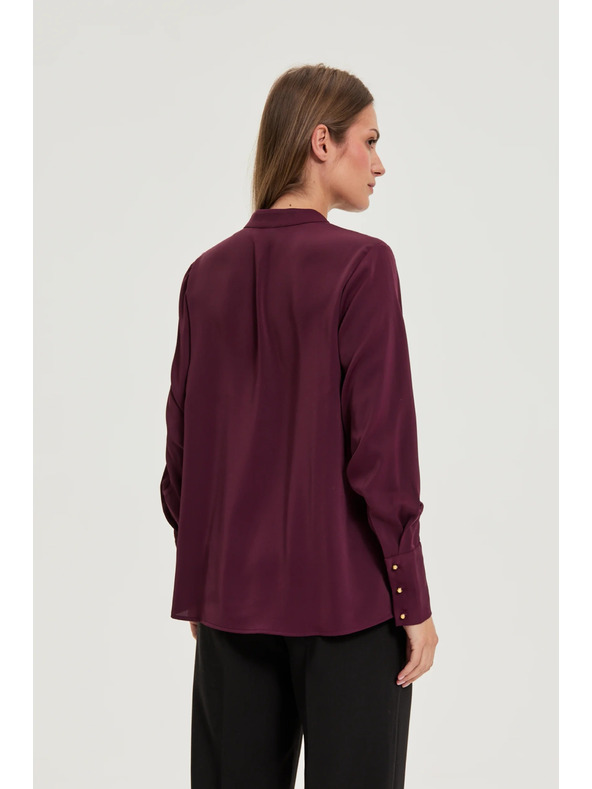 Moodo Elegantna burgundska košulja Moodo