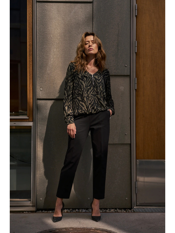 Moodo Maslinasta viskozna košulja Moodo