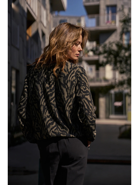 Moodo Maslinasta viskozna košulja Moodo