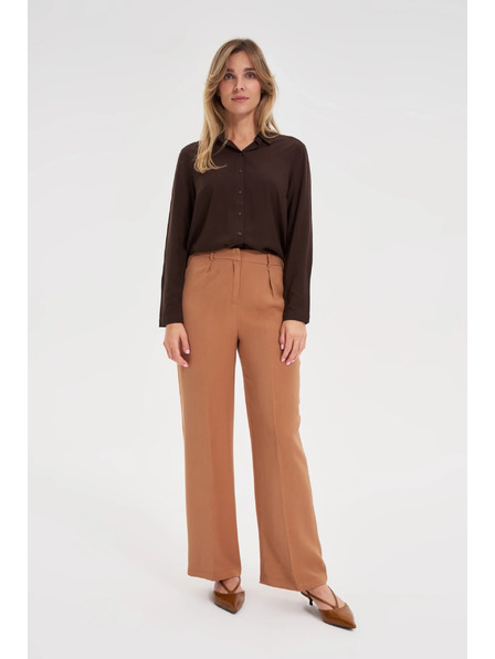 Moodo Smeđa viskozna košulja Moodo