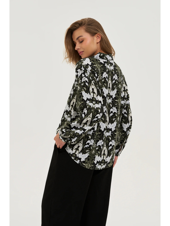 Moodo Tamnomaslinasta viskozna košulja Moodo