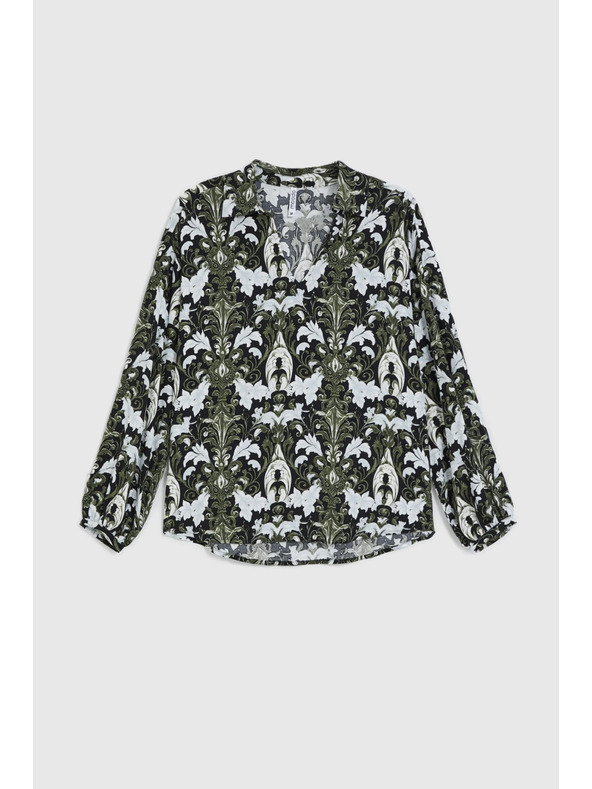 Moodo Tamnomaslinasta viskozna košulja Moodo