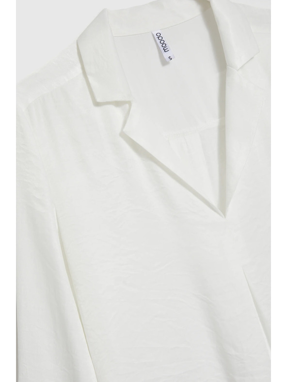 Moodo Glatka viskozna bijela košulja Moodo