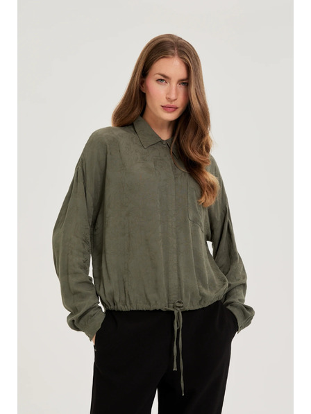 Moodo Maslinasta viskozna košulja Moodo