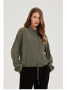 Moodo Maslinasta viskozna košulja Moodo