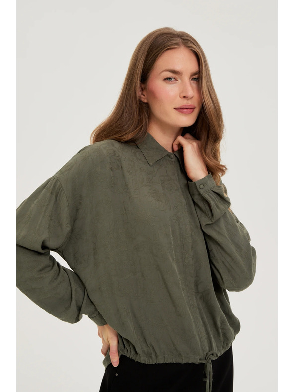 Moodo Maslinasta viskozna košulja Moodo