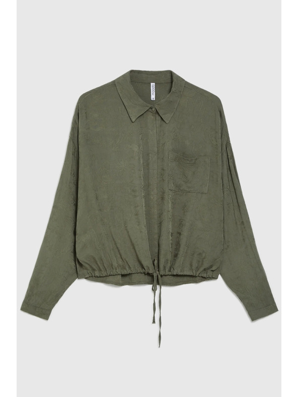 Moodo Maslinasta viskozna košulja Moodo