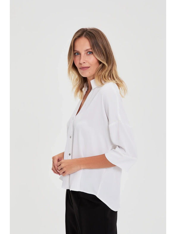 Moodo Bijela košulja s kratkim rukavima Moodo