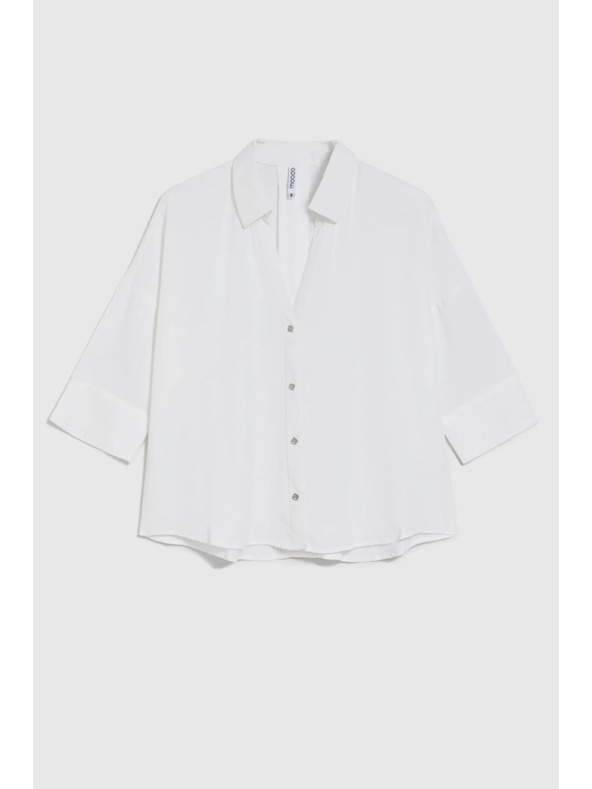 Moodo Bijela košulja s kratkim rukavima Moodo