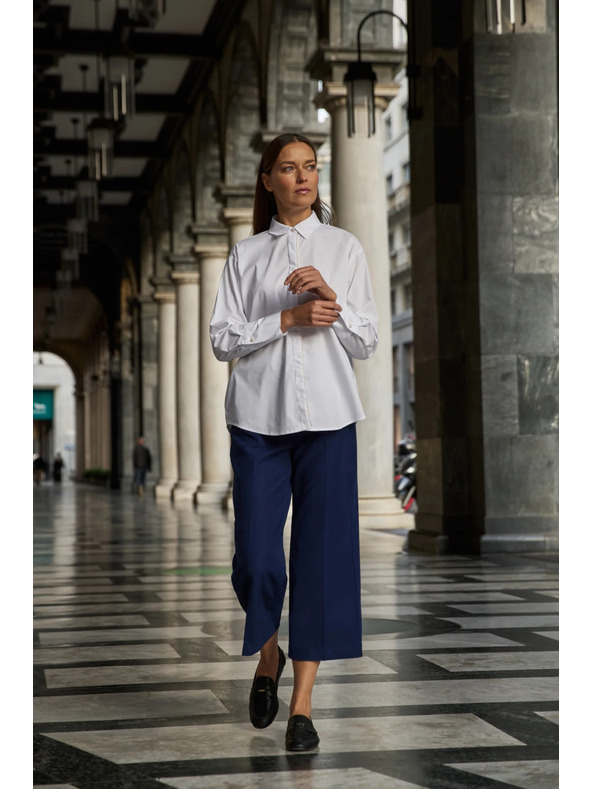 Moodo Bijela košulja ukrašena perlicama Moodo