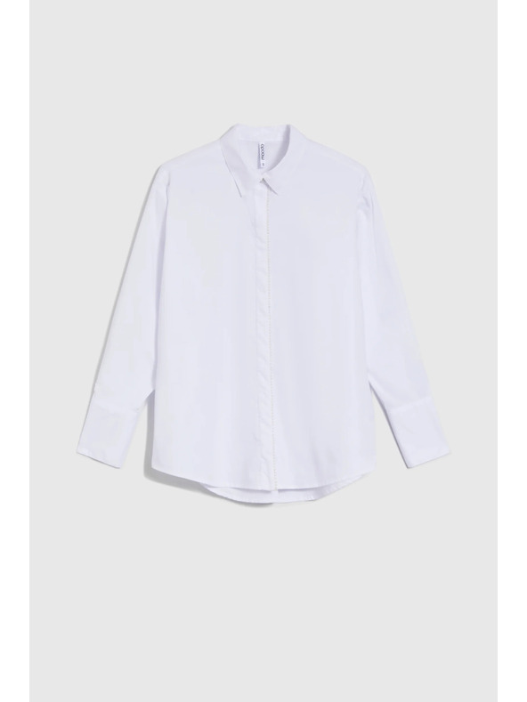 Moodo Bijela košulja ukrašena perlicama Moodo