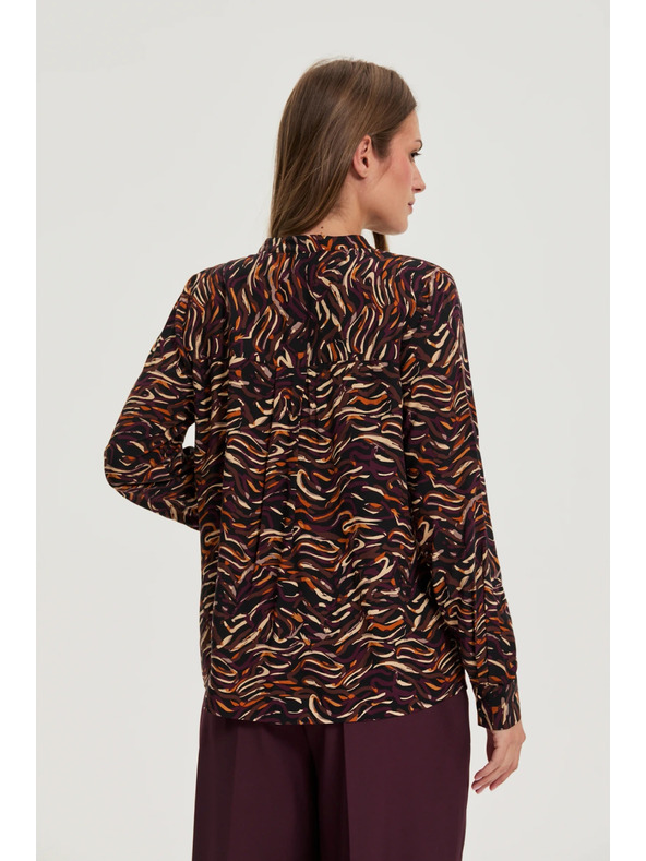 Moodo Smeđa viskozna košulja Moodo