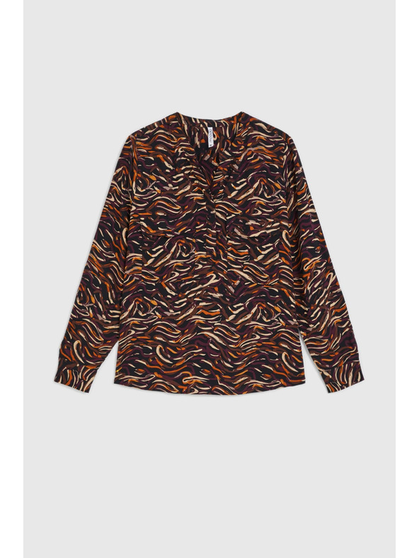 Moodo Smeđa viskozna košulja Moodo