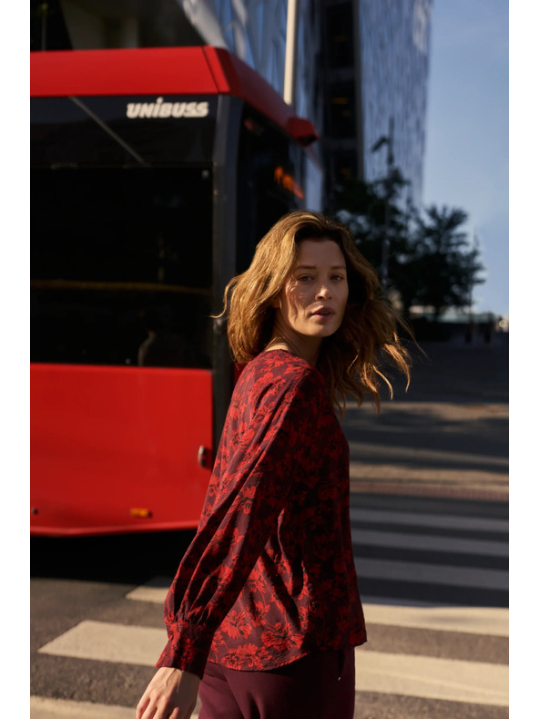 Moodo Bordo cvjetna košulja Moodo