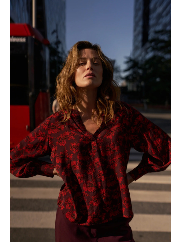 Moodo Bordo cvjetna košulja Moodo