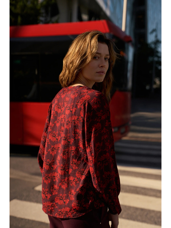 Moodo Bordo cvjetna košulja Moodo