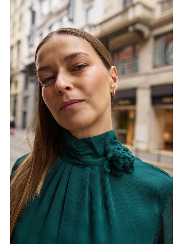 Moodo Zelena košulja s cvjetom Moodo