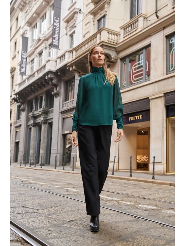 Moodo Zelena košulja s cvjetom Moodo