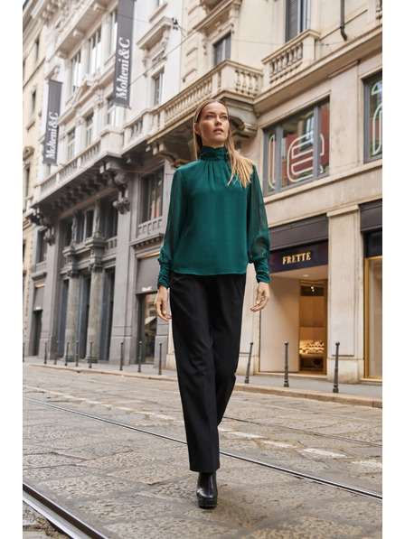 Moodo Zelena košulja s cvjetom Moodo