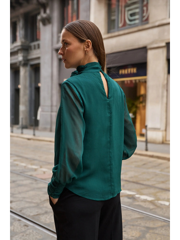 Moodo Zelena košulja s cvjetom Moodo