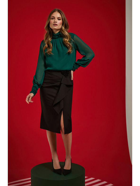 Moodo Zelena košulja s cvjetom Moodo