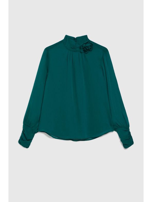 Moodo Zelena košulja s cvjetom Moodo