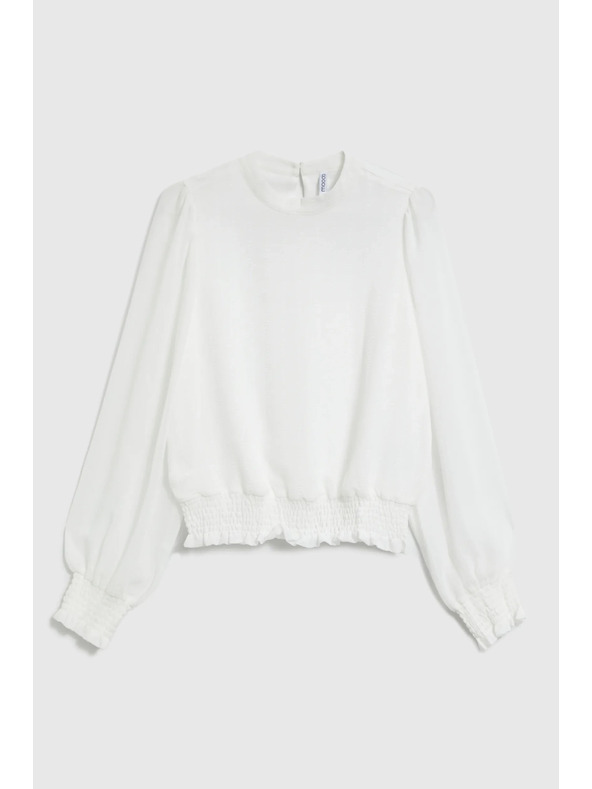 Moodo Bijela košulja s naboranim rukavima Moodo