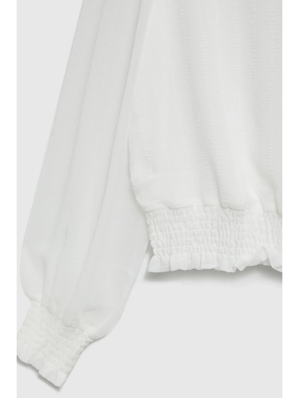 Moodo Bijela košulja s naboranim rukavima Moodo