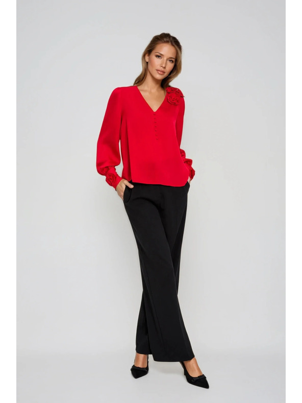 Moodo Crvena bluza s ružama Moodo