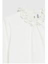 Moodo Bijela košulja s ukrašenim izrezom Moodo