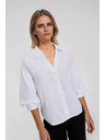 Moodo Bijela košulja s naboranim rukavima Moodo