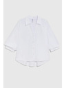 Moodo Bijela košulja s naboranim rukavima Moodo