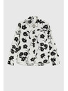 Moodo Viskozna košulja s cvjetnim uzorkom bijela Moodo