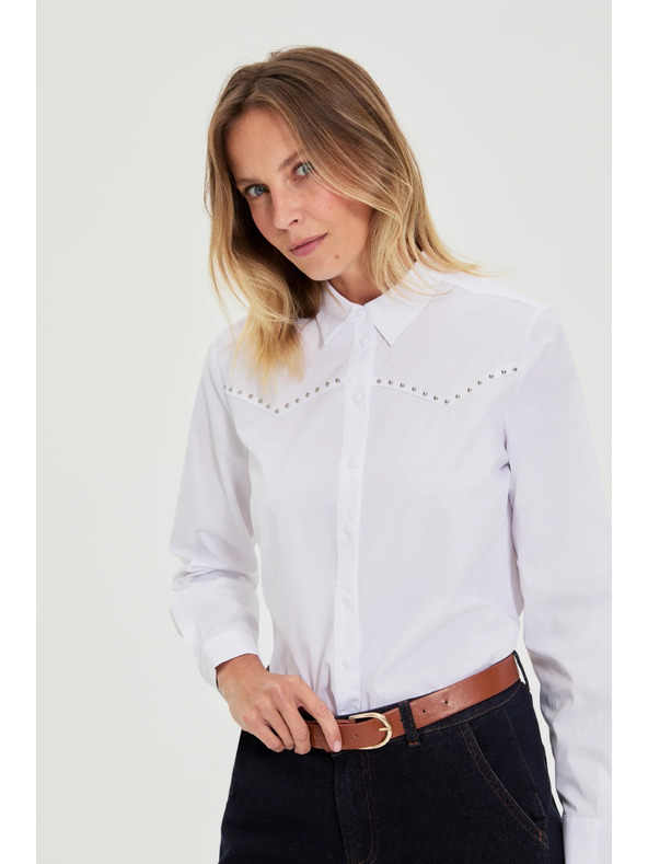 Moodo Glatka košulja bijela Moodo