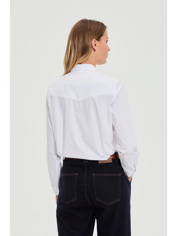 Moodo Glatka košulja bijela Moodo