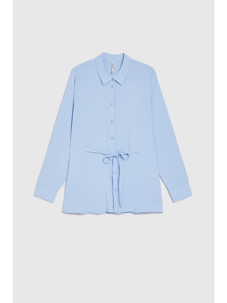 Moodo Svjetloplava bluza s vezivanjem Moodo