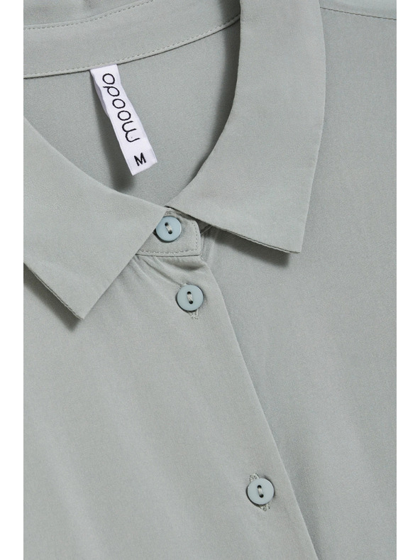 Moodo Maslinasta košulja Moodo sa vezivanjem