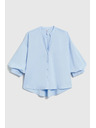Moodo Svjetloplava košulja s naboranim rukavima Moodo
