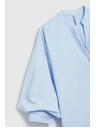 Moodo Svjetloplava košulja s naboranim rukavima Moodo