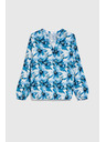 Moodo Uzorkovana košulja plava Moodo