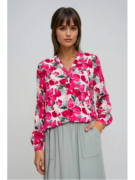Moodo Uzorkovana košulja fuksija Moodo