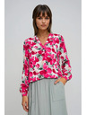 Moodo Uzorkovana košulja fuksija Moodo