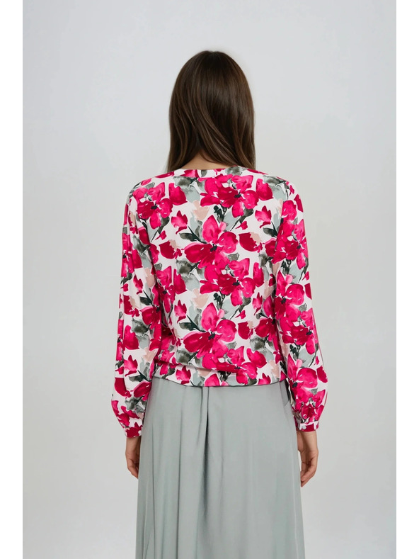 Moodo Uzorkovana košulja fuksija Moodo