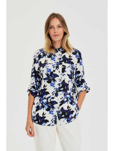 Moodo Bijela cvjetna košulja Moodo