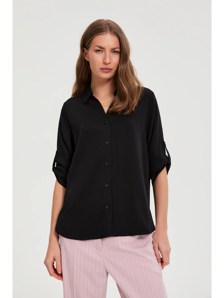 Moodo Crna viskozna košulja Moodo