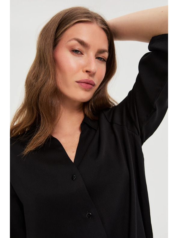 Moodo Crna viskozna košulja Moodo