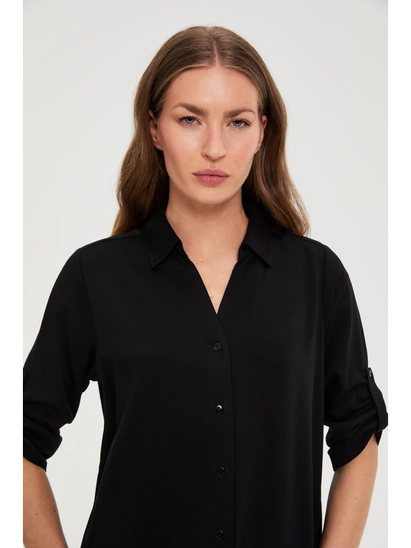 Moodo Crna viskozna košulja Moodo
