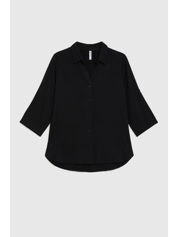 Moodo Crna viskozna košulja Moodo