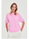 Moodo Ružičasta prugasta košulja Moodo